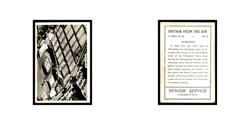 Wimbledon 1939 Senior Service Britain From Air #8 Tobacco Card VG