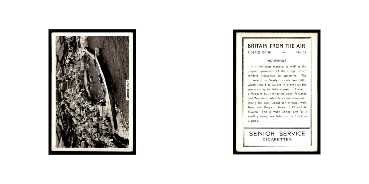 Mousehole 1939 Senior Service Britain From Air #35 Tobacco Card VG