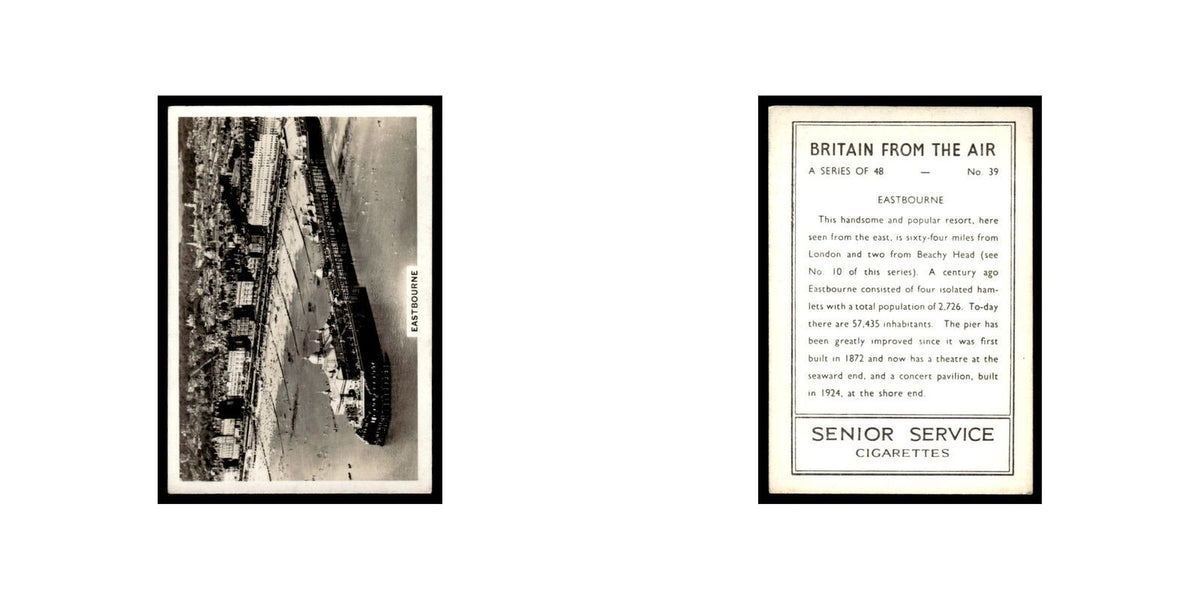 Eastbourne 1939 Senior Service Britain From Air #39 Tobacco Card VG