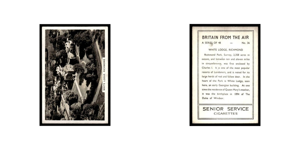 White Lodge 1939 Senior Service Britain From Air #36 Tobacco Card VG