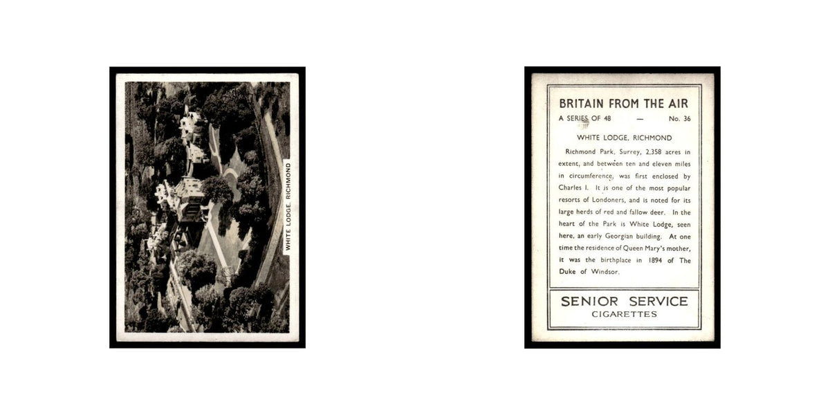 White Lodge 1939 Senior Service Britain From Air #36 Tobacco Card VG