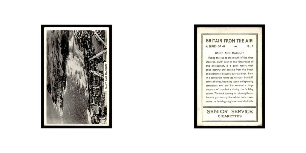 Banff and Macduff 1939 Senior Service Britain From Air #2 Tobacco Card VG