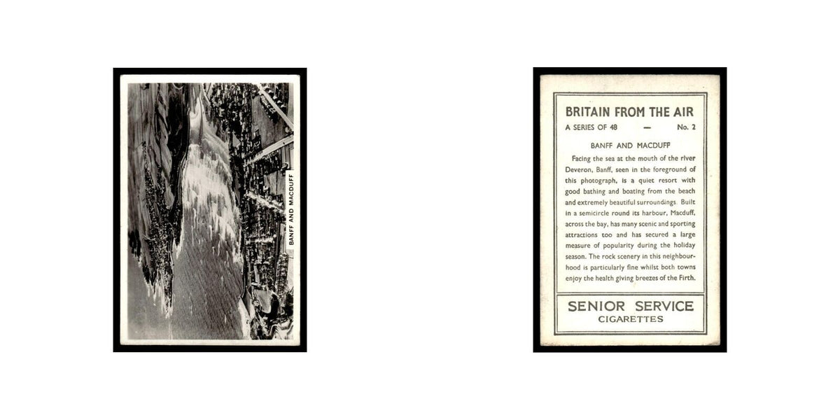 Banff and Macduff 1939 Senior Service Britain From Air #2 Tobacco Card VG