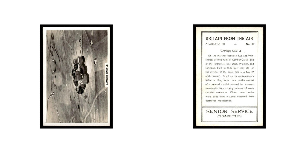 Camber Castle 1939 Senior Service Britain From Air #41 Tobacco Card VG