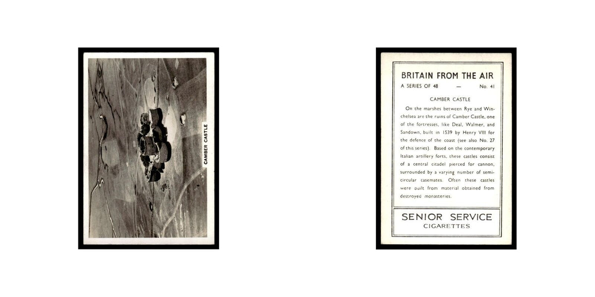 Camber Castle 1939 Senior Service Britain From Air #41 Tobacco Card VG
