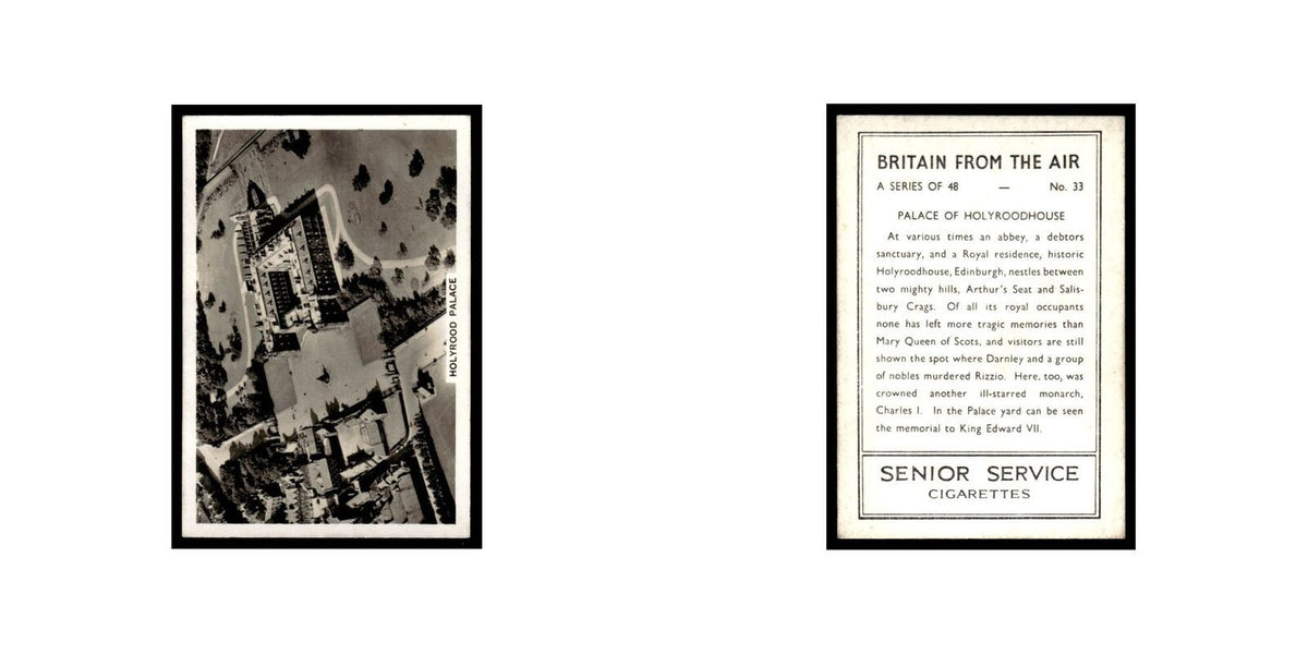 Palace of Holyroodhouse 1939 Senior Service Britain From Air #33 VG
