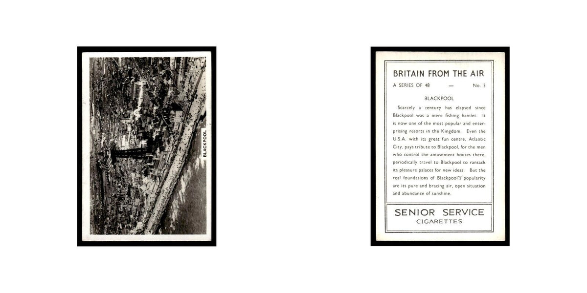 Blackpool 1939 Senior Service Britain From Air #3 Tobacco Card VG