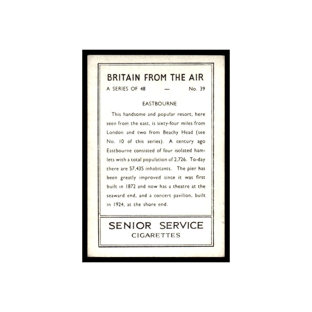 Eastbourne 1939 Senior Service Britain From Air #39 Tobacco Card VG