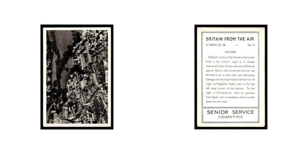 Oxford 1939 Senior Service Britain From Air #9 Tobacco Card VG