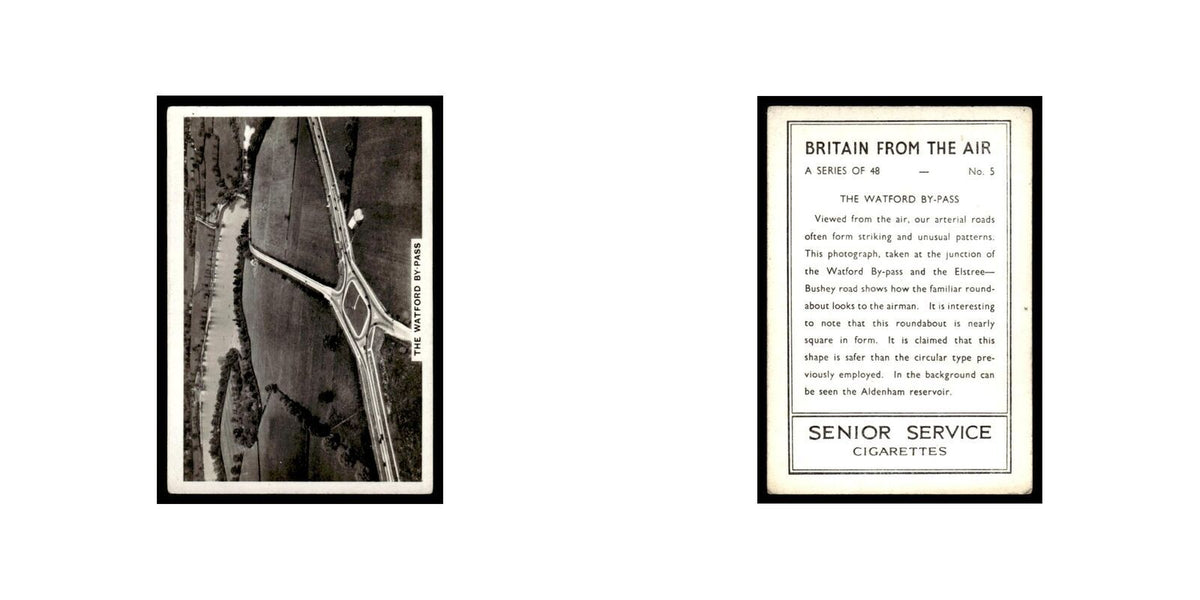 Watford By Pass 1939 Senior Service Britain From Air #5 Tobacco Card VG