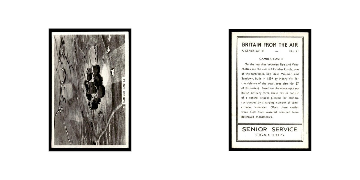 Camber Castle 1939 Senior Service Britain From Air #41 Tobacco Card VG