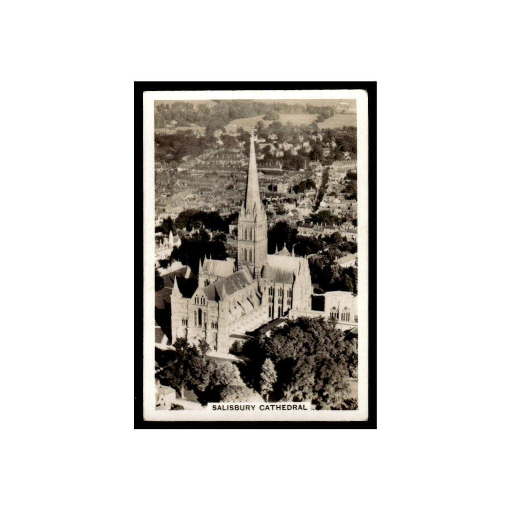 Salisbury Cathedral 1939 Senior Service Britain From Air #18 Tobacco Card VG