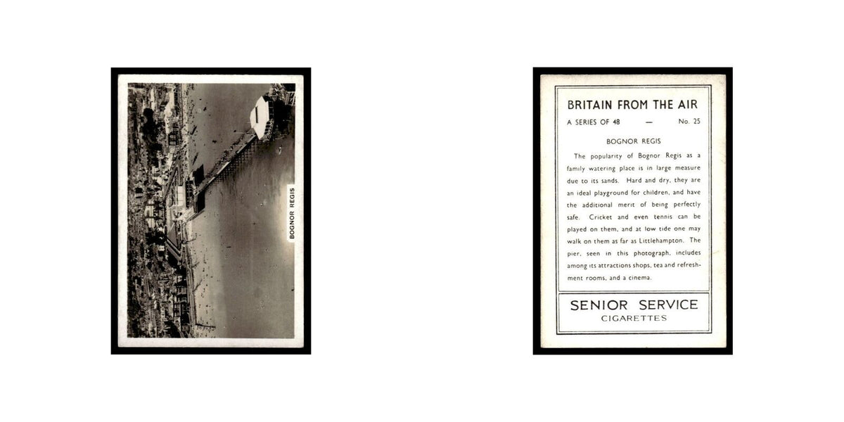 Bognor Regis 1939 Senior Service Britain From Air #25 Tobacco Card VG