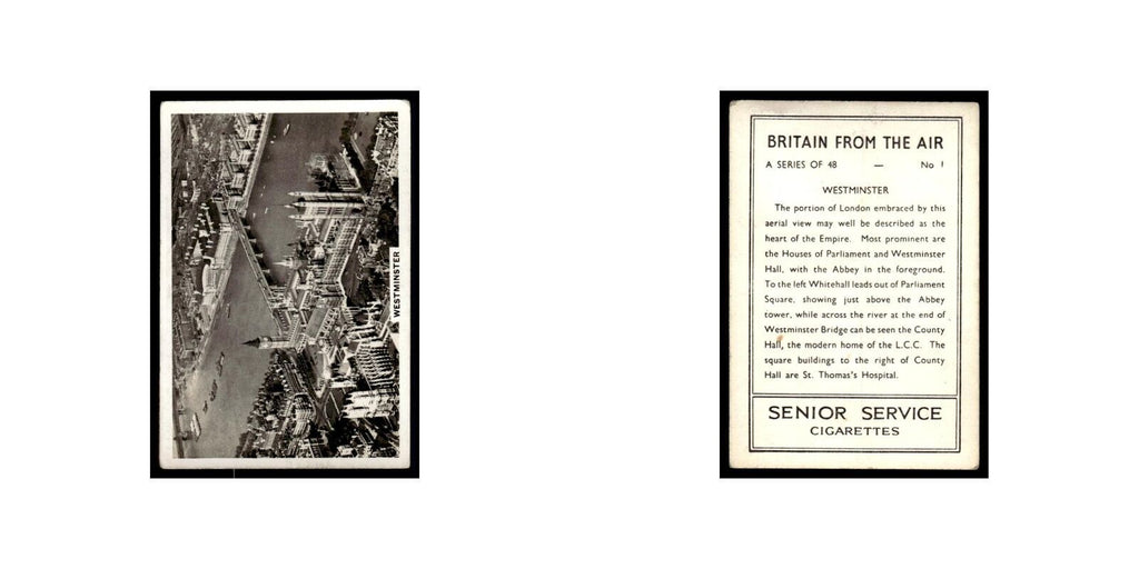 Westminster 1939 Senior Service Britain From Air #1 Tobacco Card VG