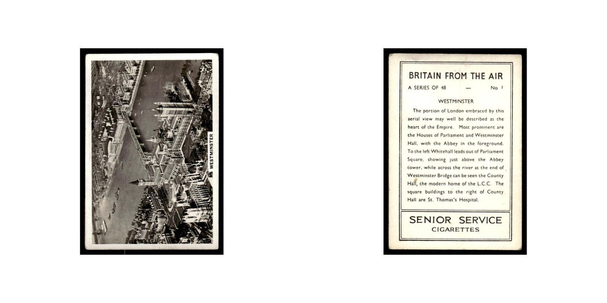 Westminster 1939 Senior Service Britain From Air #1 Tobacco Card VG