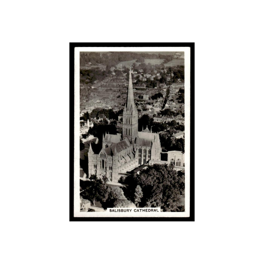 Salisbury Cathedral 1939 Senior Service Britain From Air #18 Tobacco Card VG