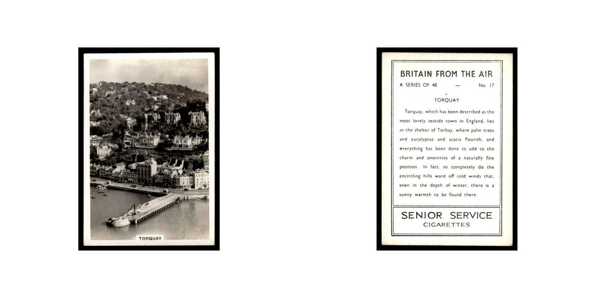 Torquay 1939 Senior Service Britain From Air #17 Tobacco Card VG