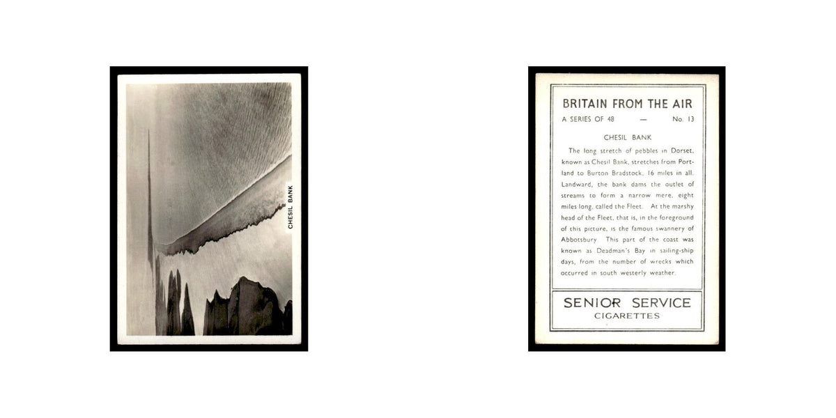 Chesil Bank 1939 Senior Service Britain From Air #13 Tobacco Card VG