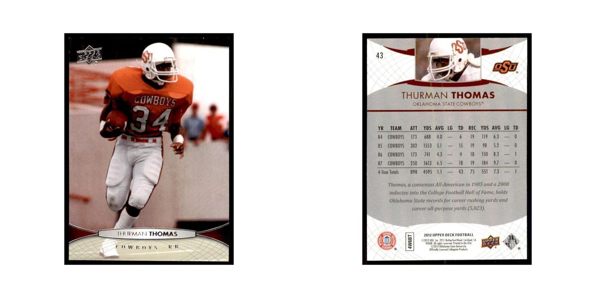 Thurman Thomas 2012 Upper Deck #43 Football Cards Football Card NM