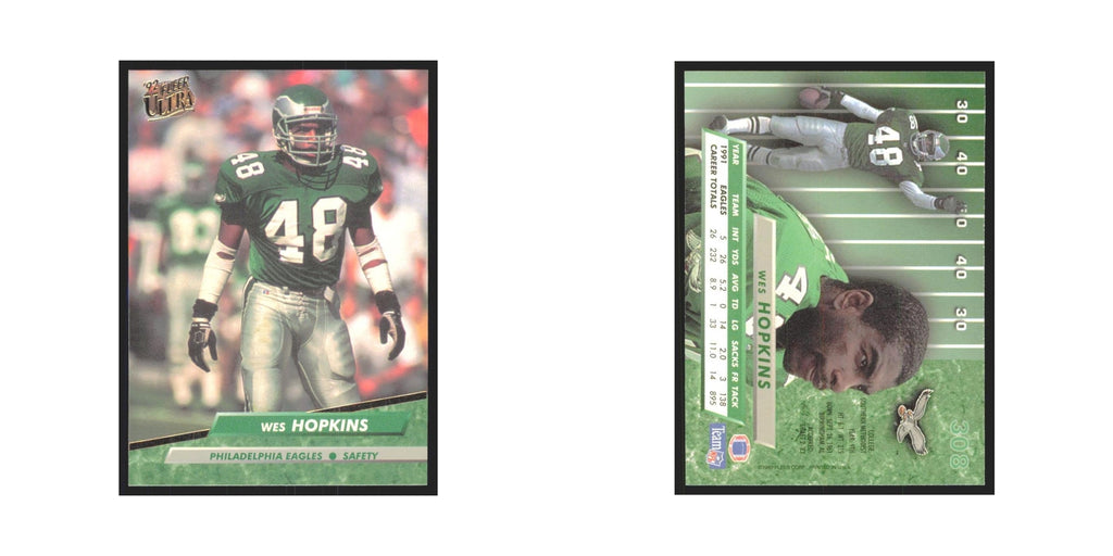 Wes Hopkins 1992 Fleer Ultra #308 Football Cards Football Card NM