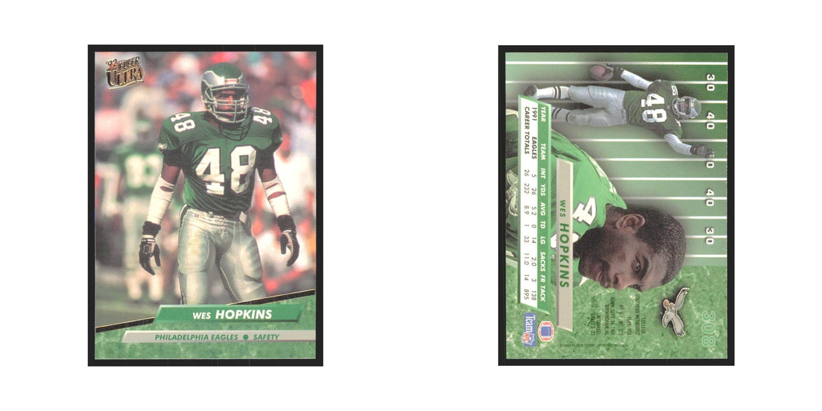 Wes Hopkins 1992 Fleer Ultra #308 Football Cards Football Card NM