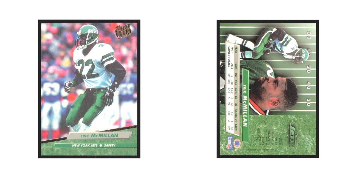 Erik McMillan 1992 Fleer Ultra #297 Football Cards Football Card NM