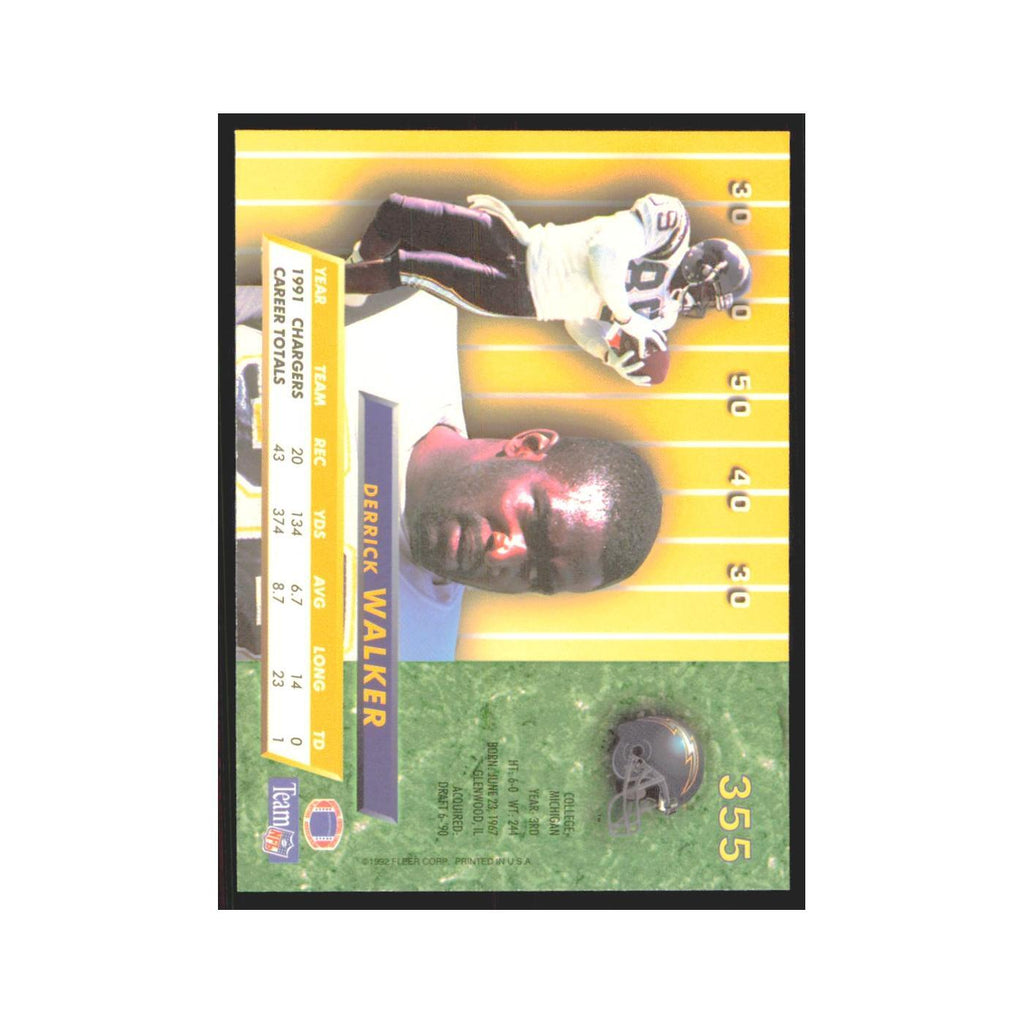 Derrick Walker 1992 Fleer Ultra #355 Football Cards Football Card NM