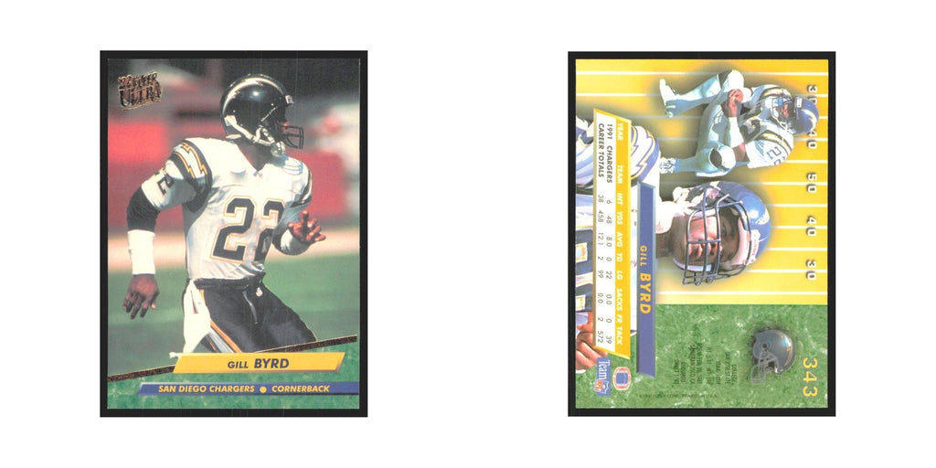 Gill Byrd 1992 Fleer Ultra #343 Football Cards Football Card NM