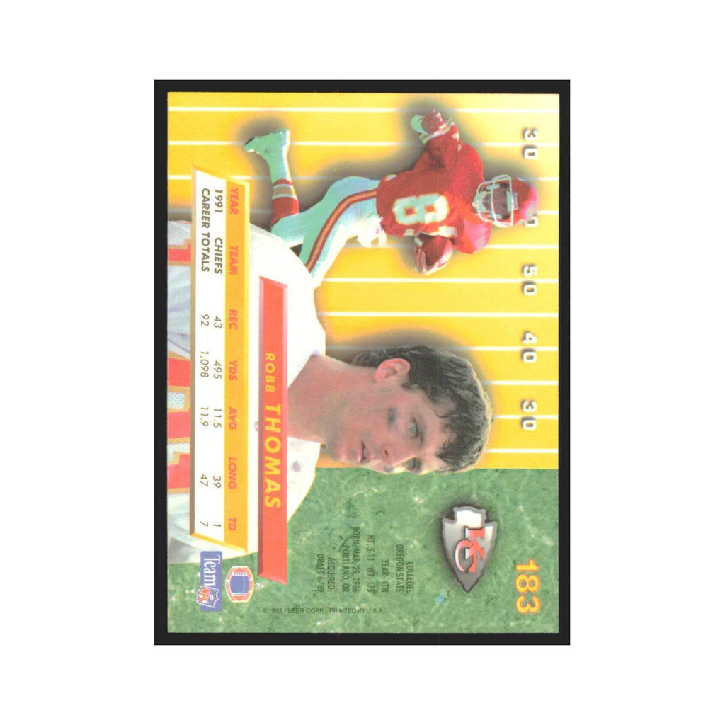Robb Thomas 1992 Fleer Ultra #183 Football Cards Football Card NM