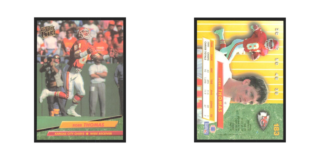 Robb Thomas 1992 Fleer Ultra #183 Football Cards Football Card NM