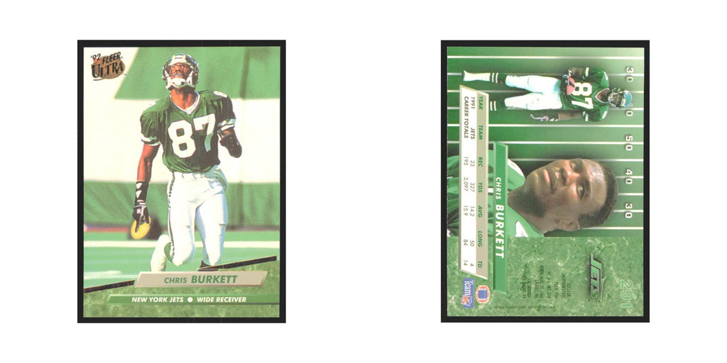 Chris Burkett 1992 Fleer Ultra #291 Football Cards Football Card NM