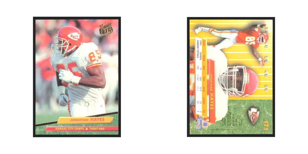 Jonathan Hayes 1992 Fleer Ultra #171 Football Cards Football Card NM