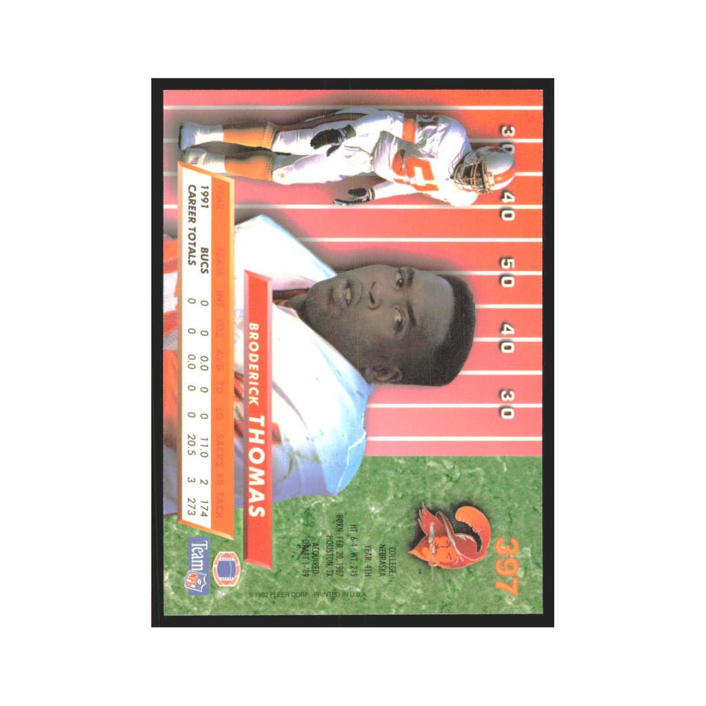 Broderick Thomas 1992 Fleer Ultra #397 Football Cards Football Card NM