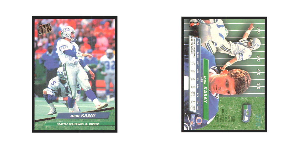John Kasay 1992 Fleer Ultra #378 Football Cards Football Card NM