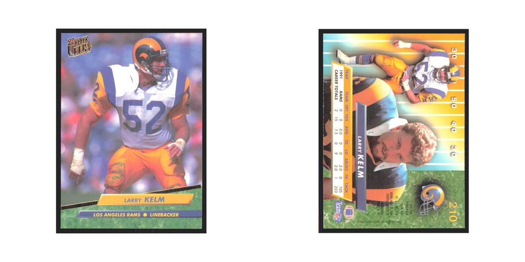 Larry Kelm 1992 Fleer Ultra #210 Football Cards Football Card NM