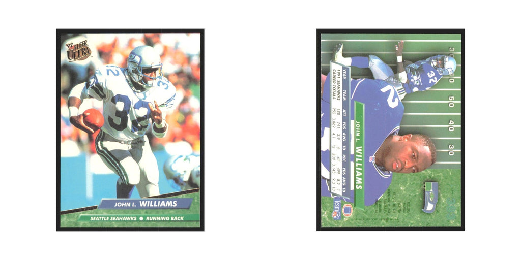 John Williams 1992 Fleer Ultra #383 Football Cards Football Card NM