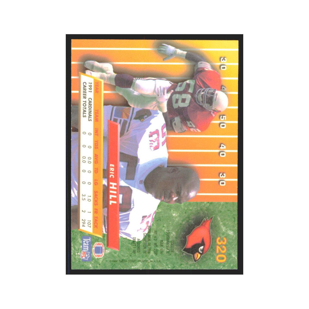 Eric Hill 1992 Fleer Ultra #320 Football Cards Football Card NM