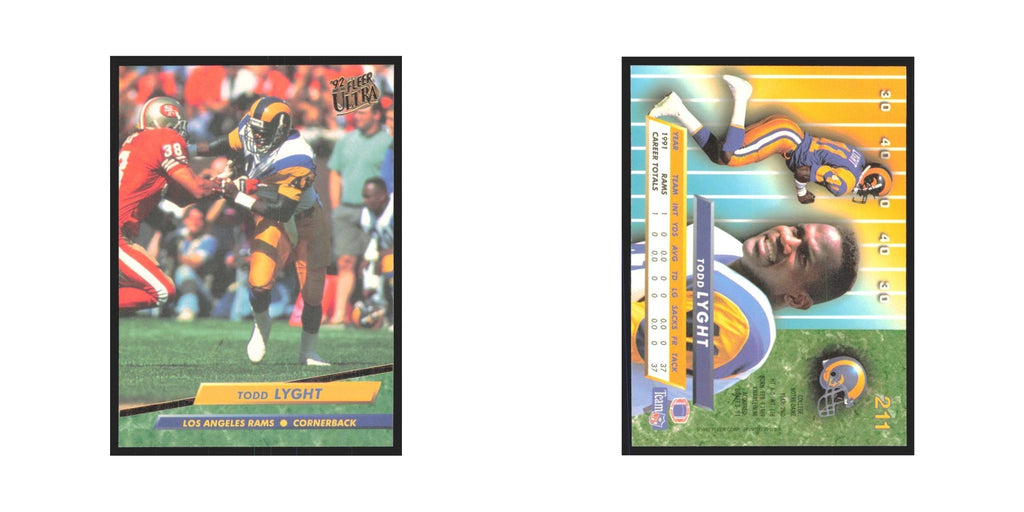 Todd Lyght 1992 Fleer Ultra #211 Football Cards Football Card NM