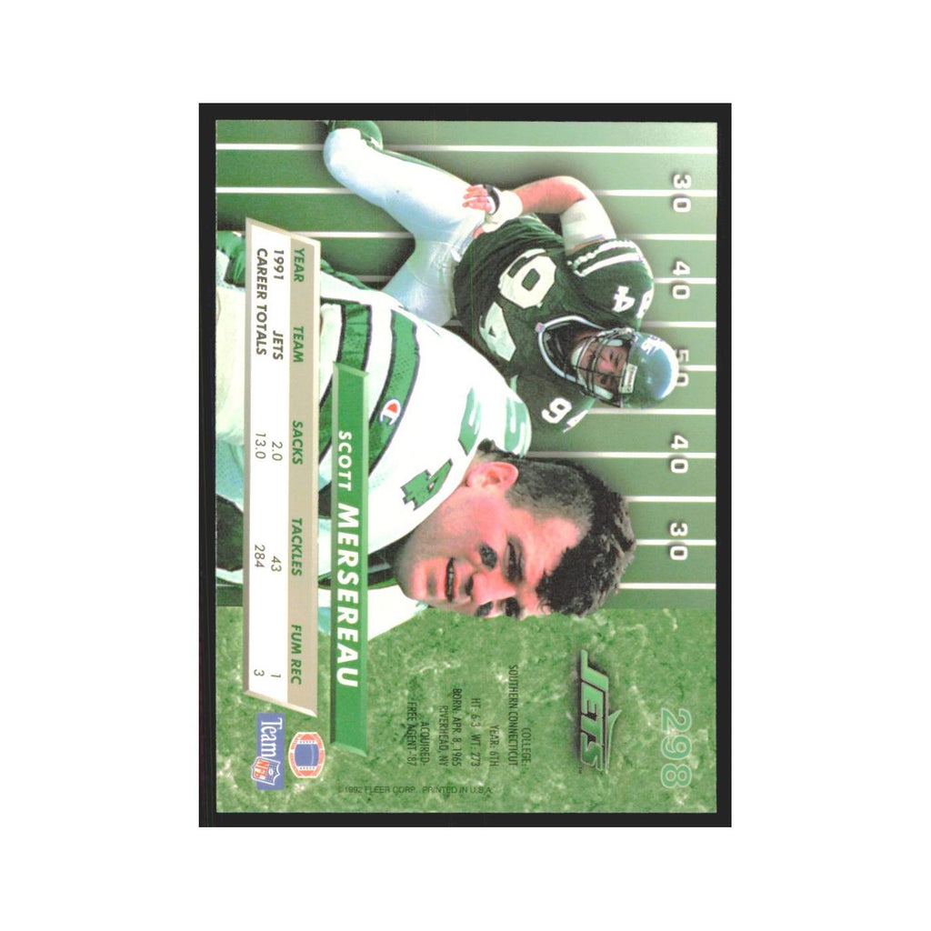 Scott Mersereau 1992 Fleer Ultra #298 Football Cards Football Card NM