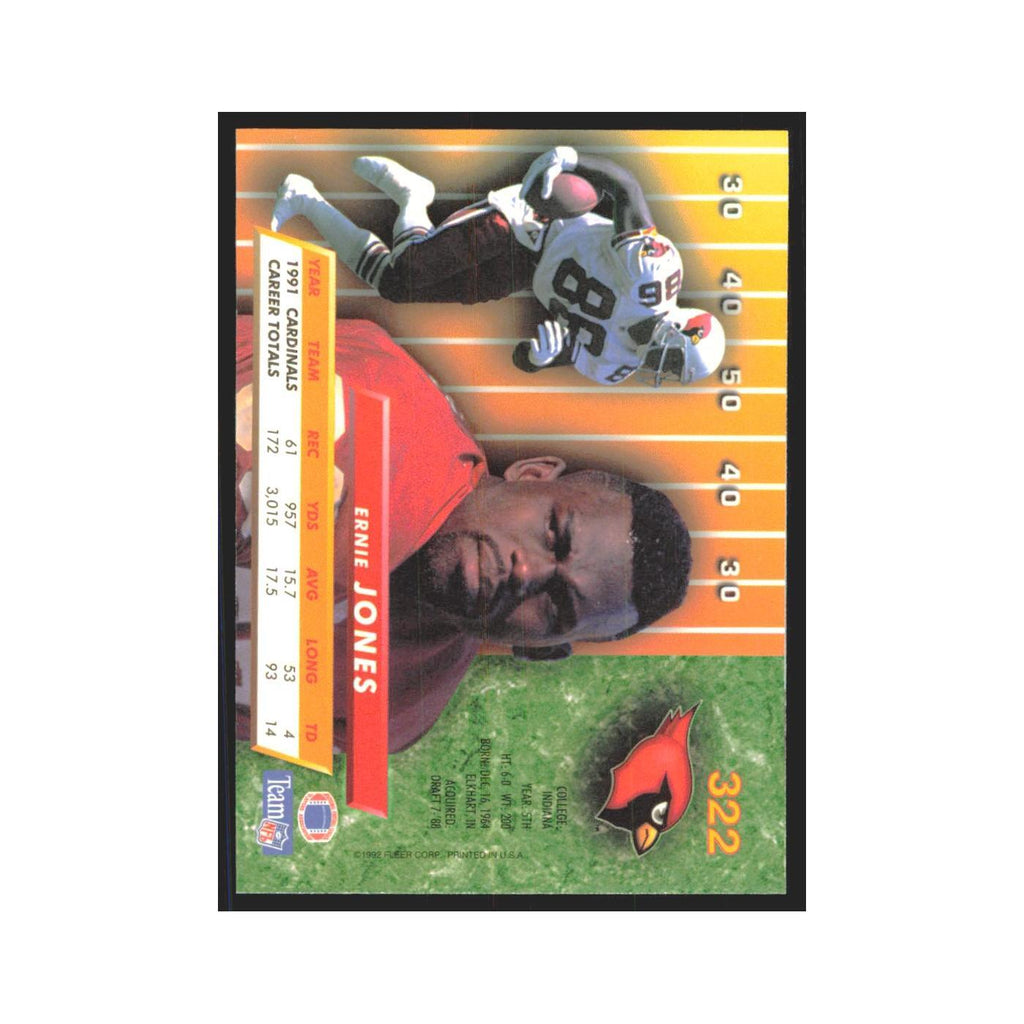 Ernie Jones 1992 Fleer Ultra #322 Football Cards Football Card NM