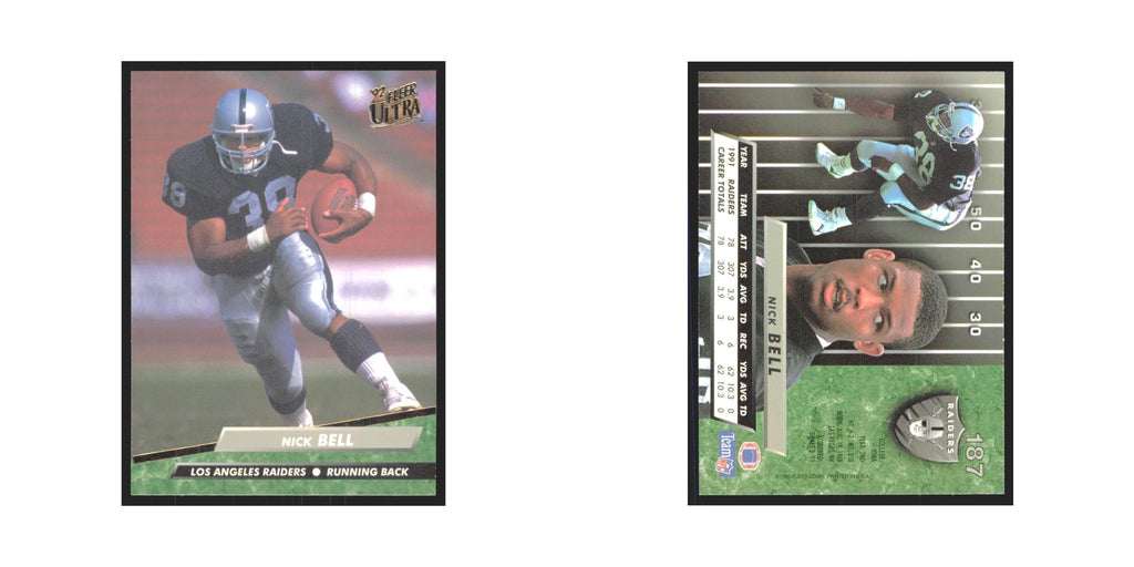 Nick Bell 1992 Fleer Ultra #187 Football Cards Football Card NM