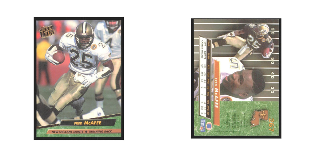 Fred McAfee 1992 Fleer Ultra #267 Football Cards Football Card NM