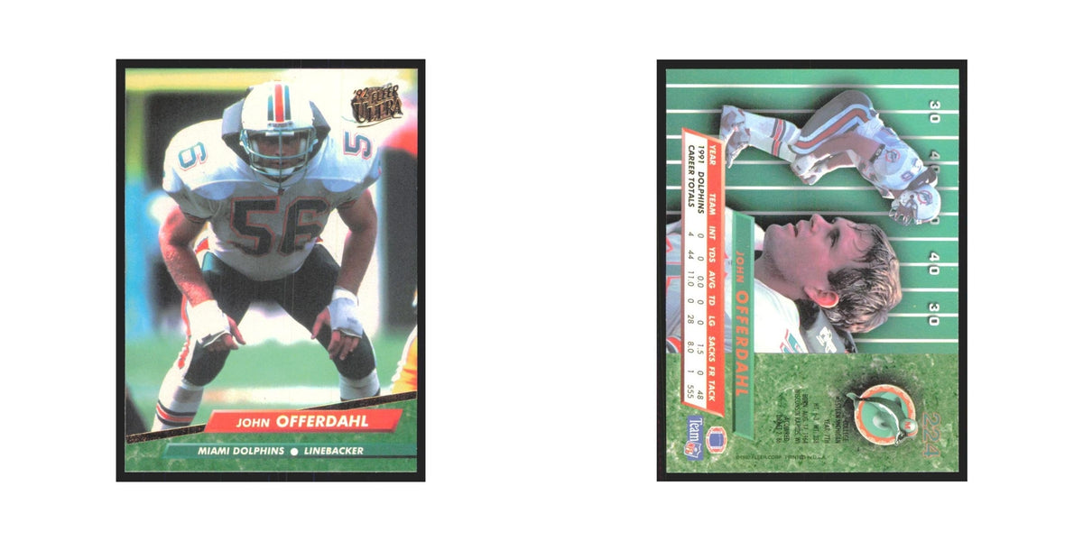 John Offerdahl 1992 Fleer Ultra #224 Football Cards Football Card NM