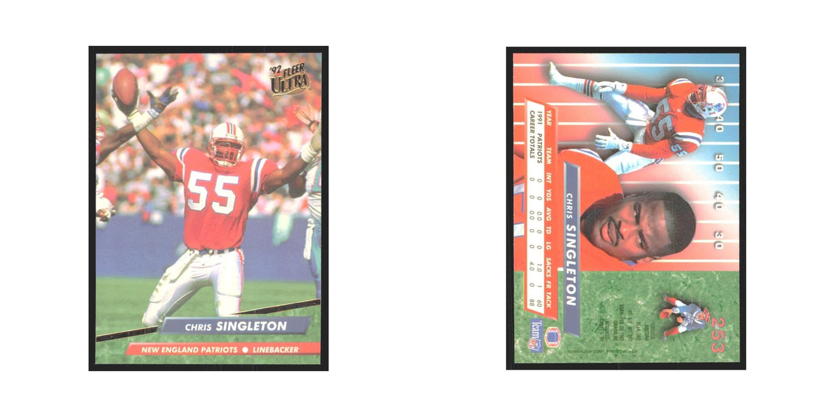 Chris Singleton 1992 Fleer Ultra #253 Football Cards Football Card NM