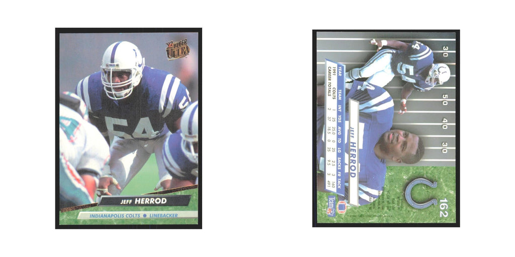 Jeff Herrod 1992 Fleer Ultra #162 Football Cards Football Card NM