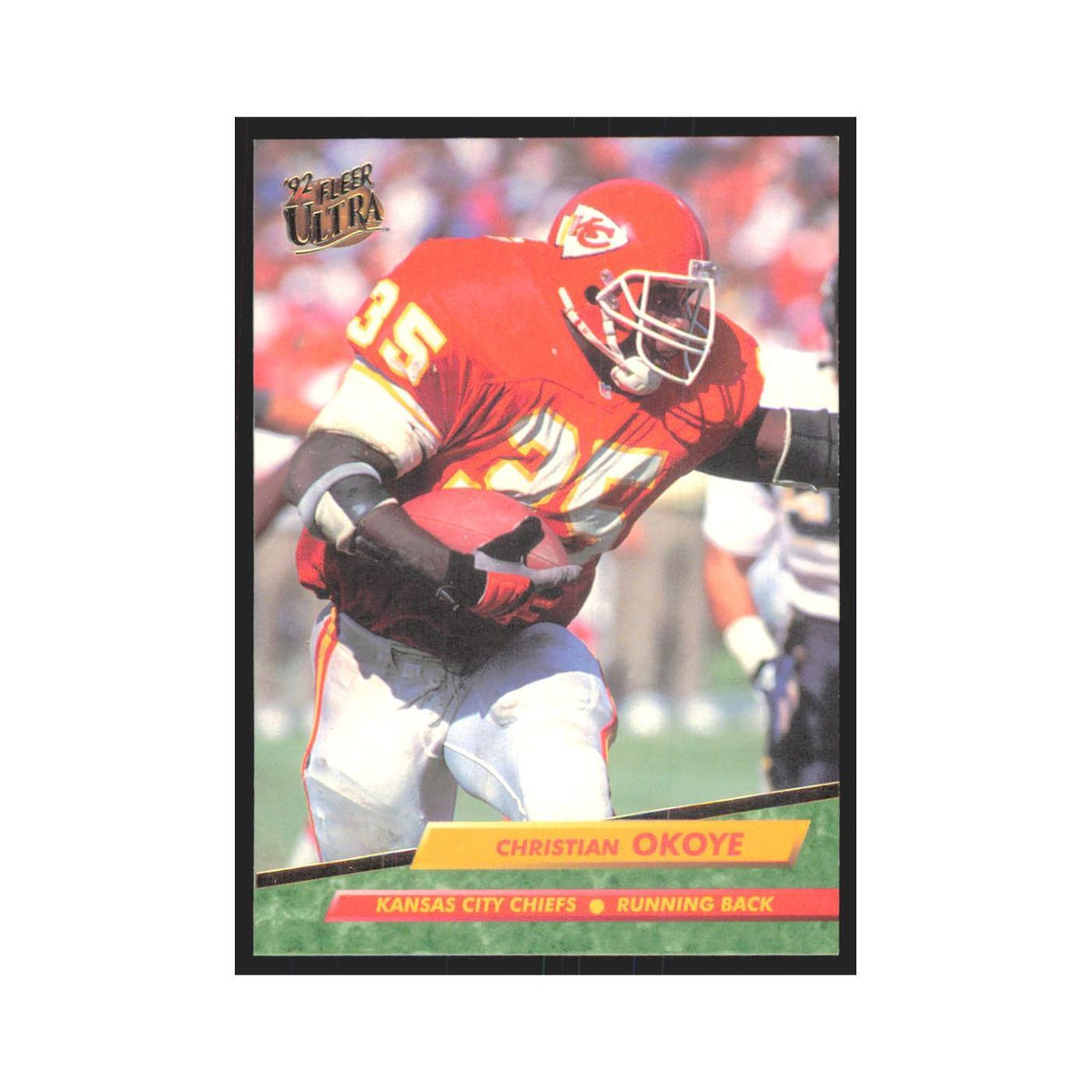 Christian Okoye 1992 Fleer Ultra #174 Football Cards Football Card NM