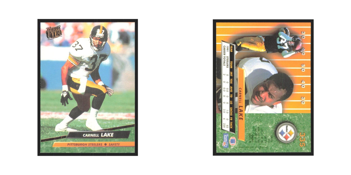 Carnell Lake 1992 Fleer Ultra #335 Football Cards Football Card NM