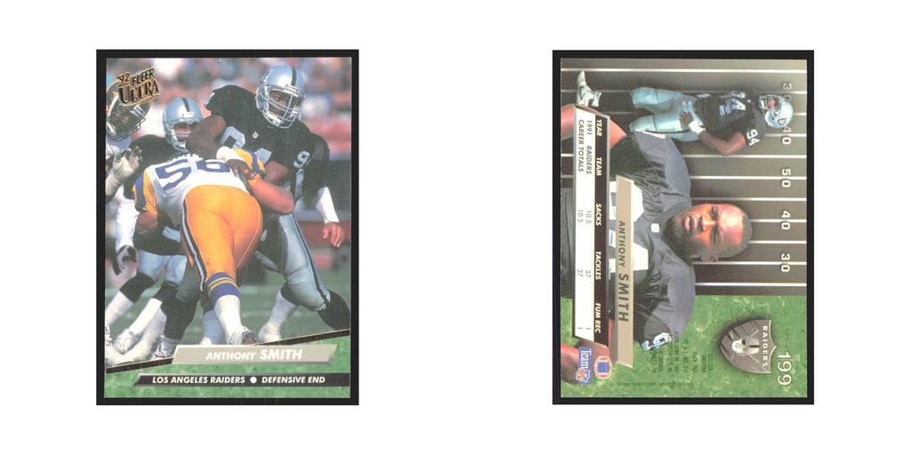 Anthony Smith 1992 Fleer Ultra #199 Football Cards Football Card NM