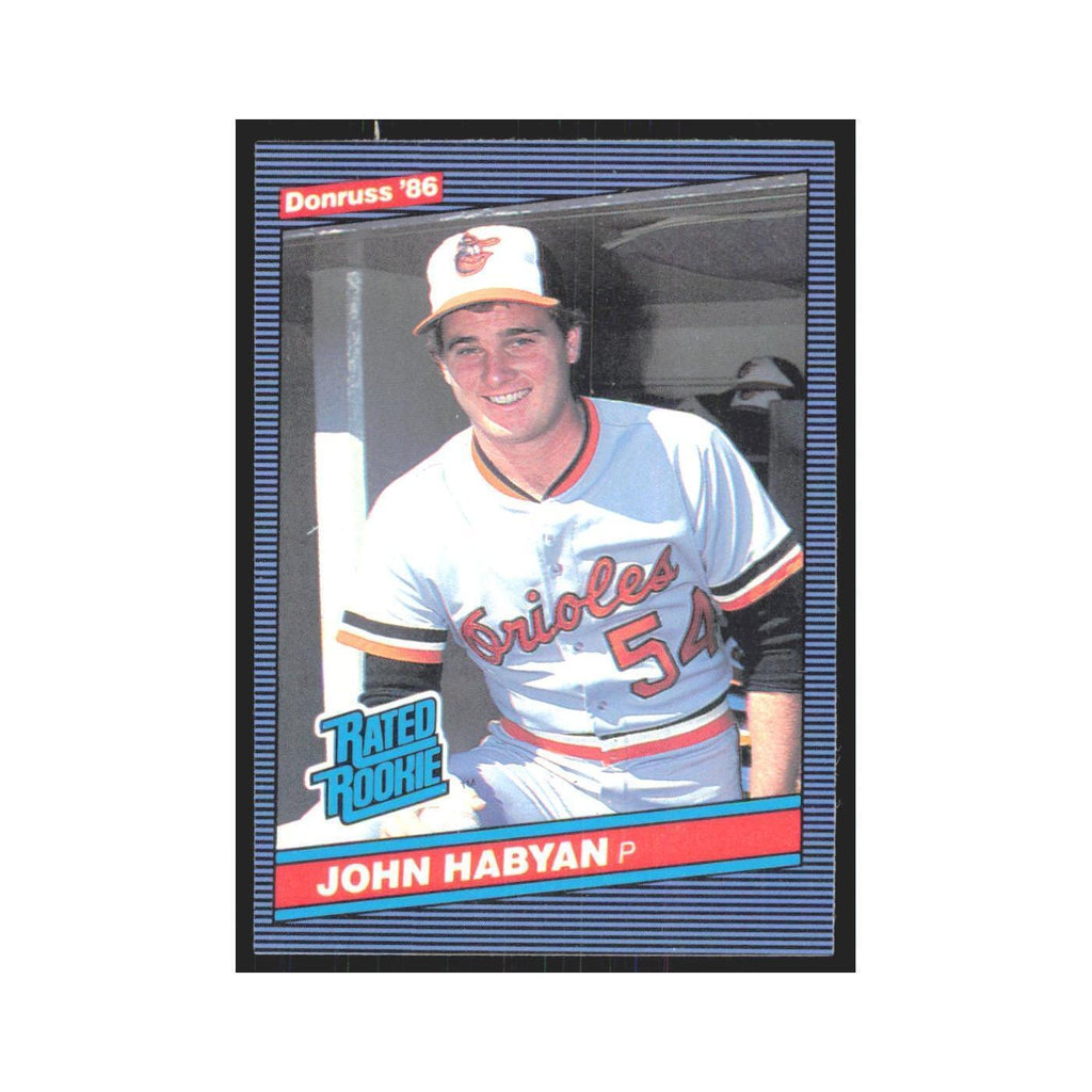 John Habyan Rookie 1986 Donruss #45 Baltimore Orioles Baseball Card NM