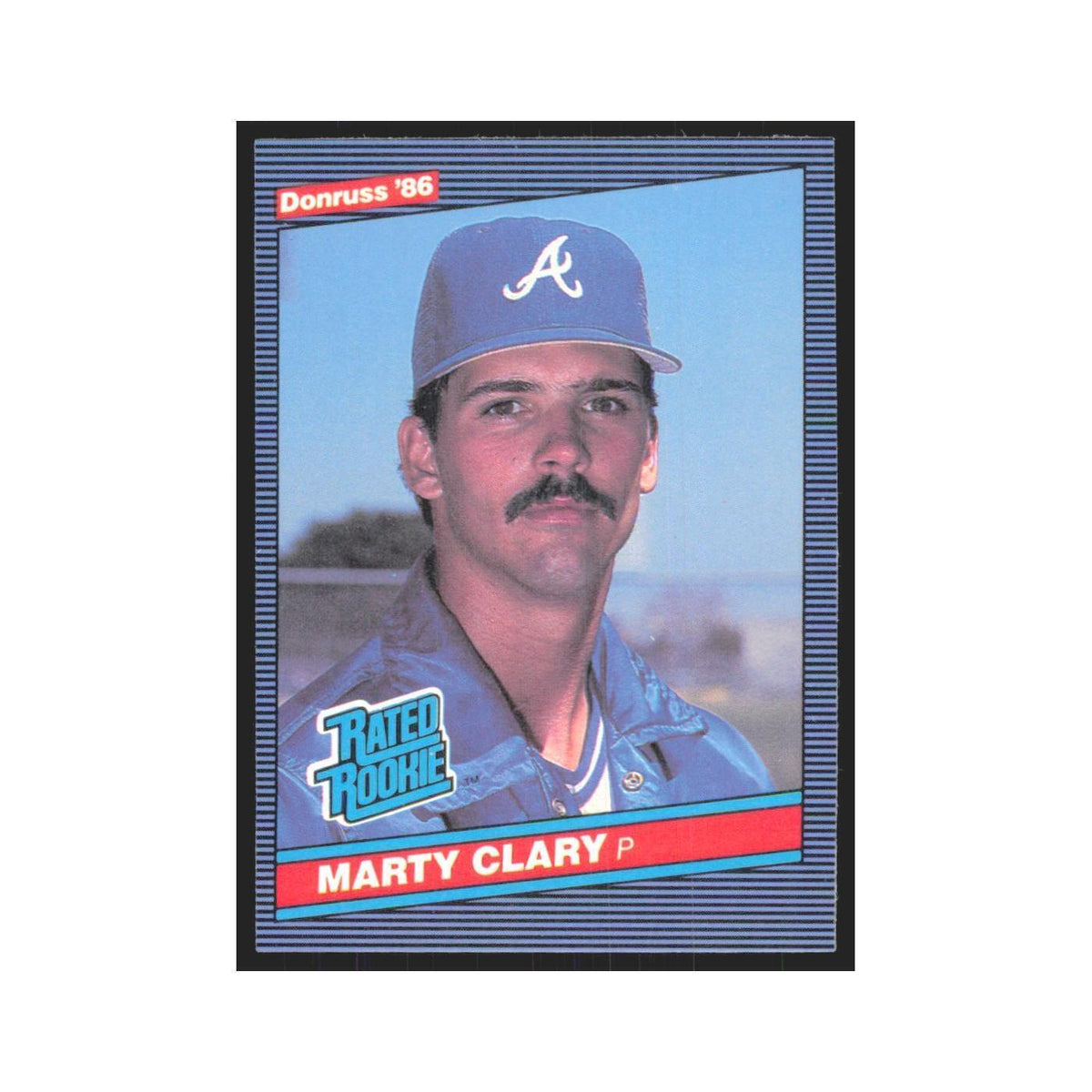 Marty Clary Rookie 1986 Donruss #36 Braves Baseball Card NM